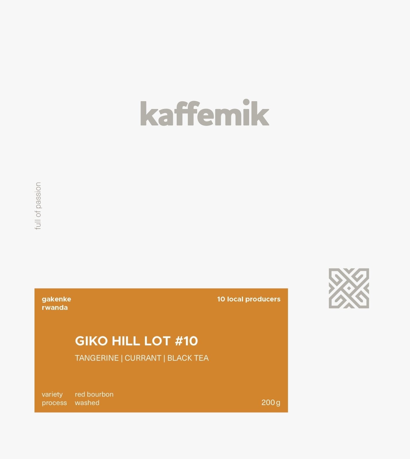 GIKO HILL LOT 10 | Rwanda | Washed - kaffemikTangerine | Plum | Earl GreyKaffeebohnen