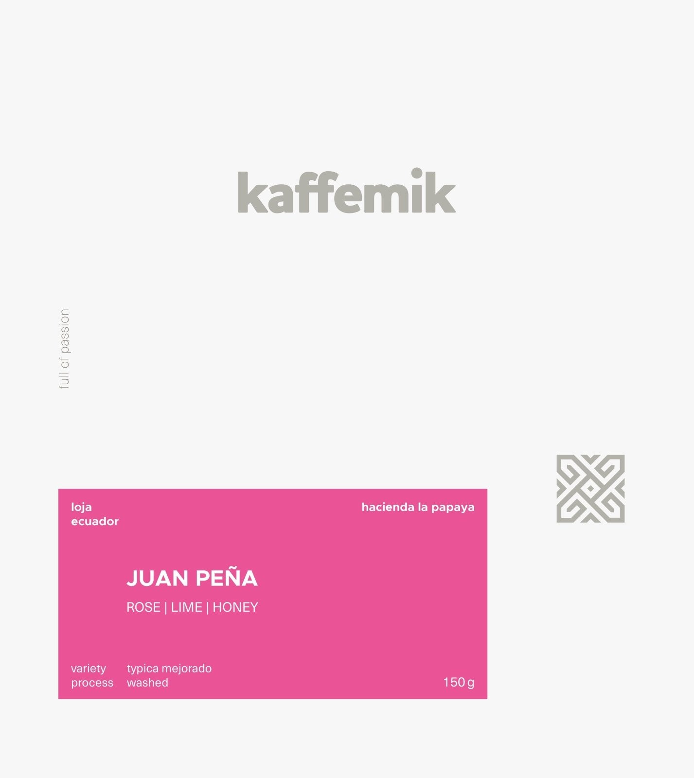 JUAN PEÑA | Ecuador | Washed - kaffemikOrange Blossom | Lime | HoneyKaffeebohnen